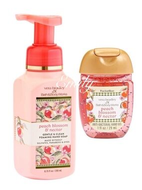 BBW × Vera Bradley Peach Blossom Nectar Gentle Clean Foam Hand Soap + PocketBac